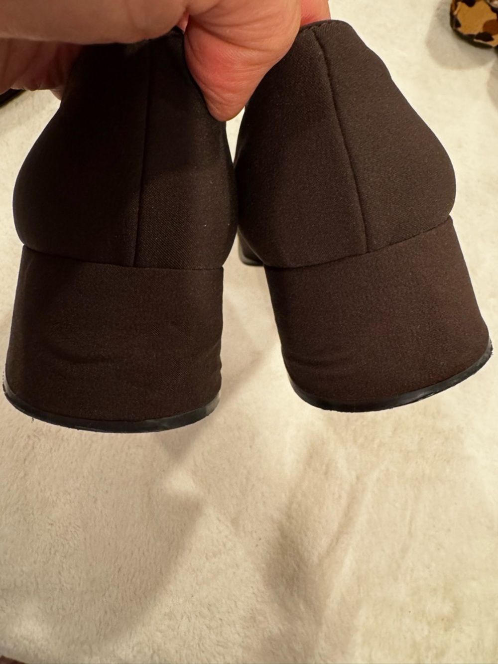 Prada Dark Brown Square-Toe Low Heel shoes - Picture 3 of 6